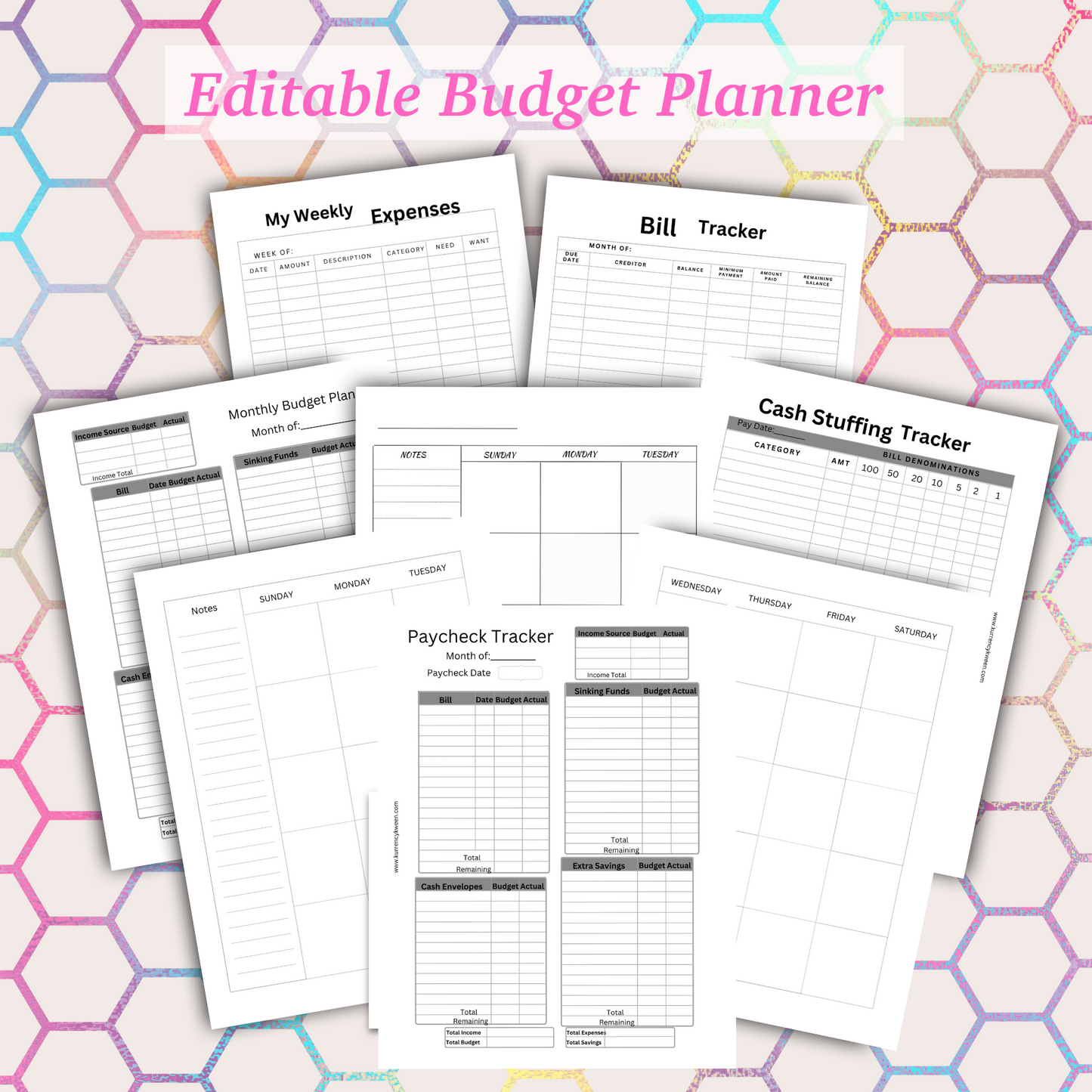 Editable Budget Templates