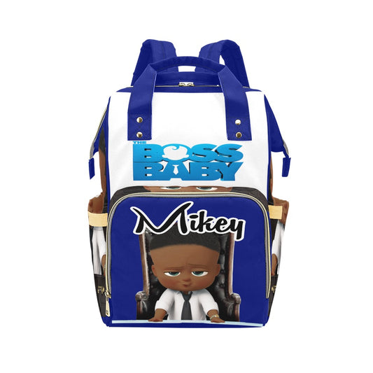 Who's the Boss Blue Diaper Baby Bag Backpack