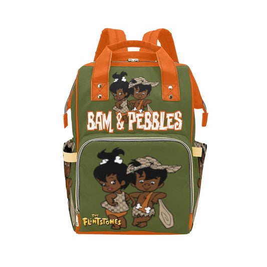 Twin & Nem Orange/Green Baby Diaper Bag Backpack