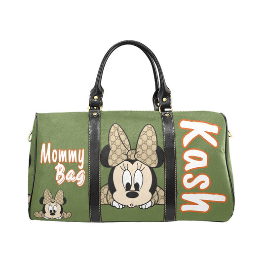 Olive Green and Orange Mommy Bag
