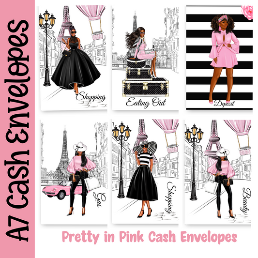 Pretty in Pink A7 Cash Envelopes