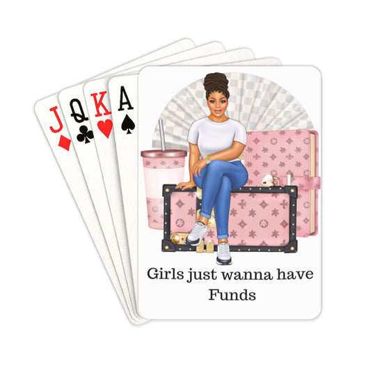Pink Girls Just Want to Have Funds Cards